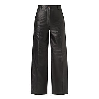 Noro Wide Leg Leather Trousers | Brown Thomas (IE)