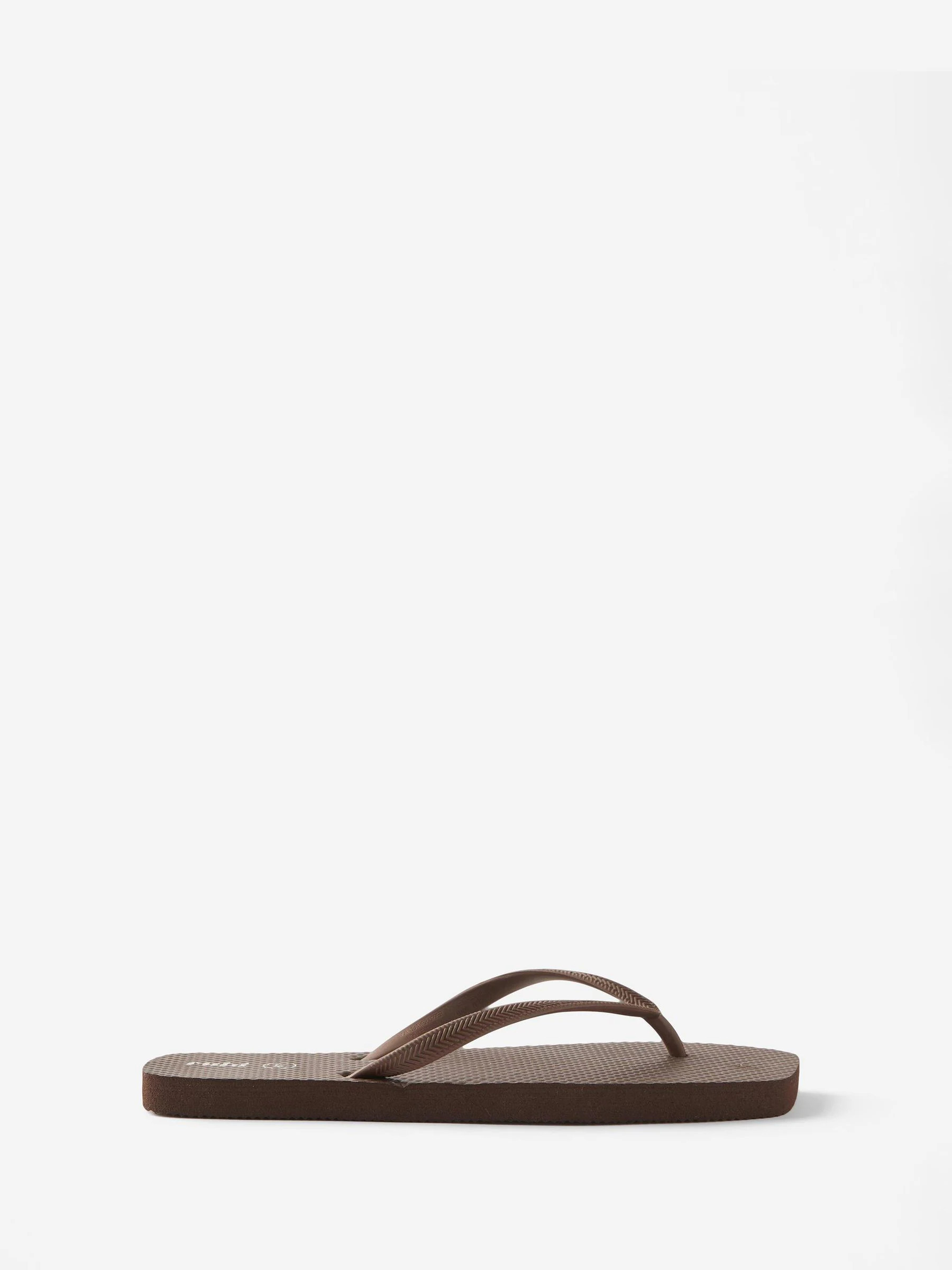 Cotton On Cotton On Brown Square Toe Flip Flops | Next US