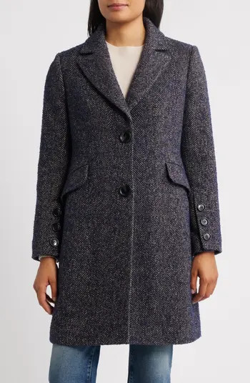 Sam Edelman Reefer Single Breasted Wool Blend Twill Jacket | Nordstrom | Nordstrom
