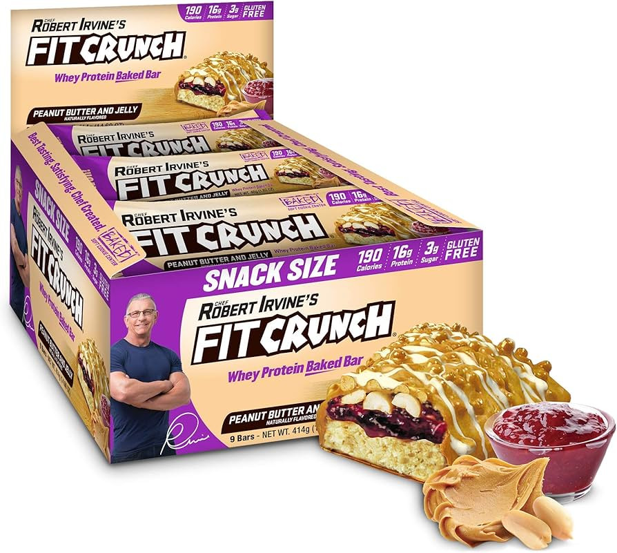 FITCRUNCH Snack Size Protein Bars, Designed by Robert Irvine, World’s Only 6-Layer Baked Bar, J... | Amazon (US)