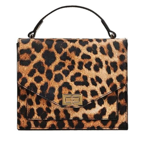 Vintage Leopard Print Box Clutch Handbag, Elegant PU Leather Evening Bag for Women Small Square Purse Party Bag | Amazon (US)