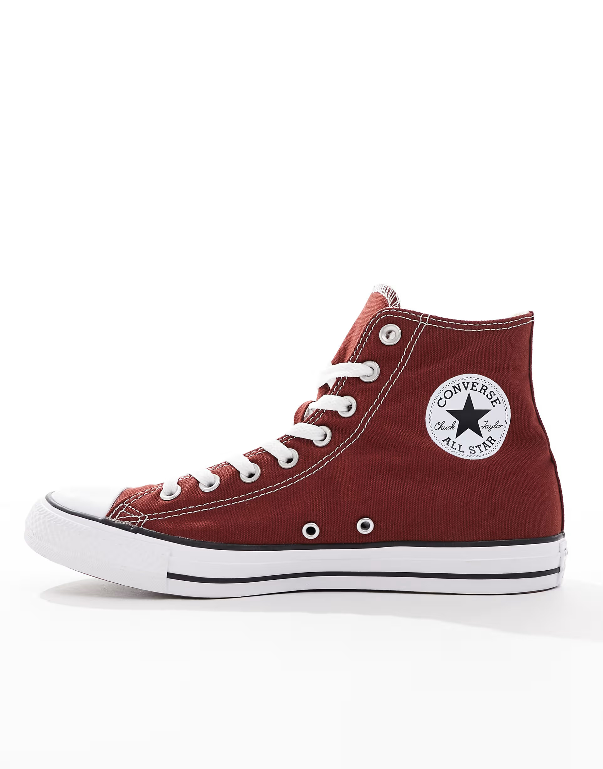Converse Chuck Taylor All Star Hi trainers in burgundy | ASOS | ASOS (Global)