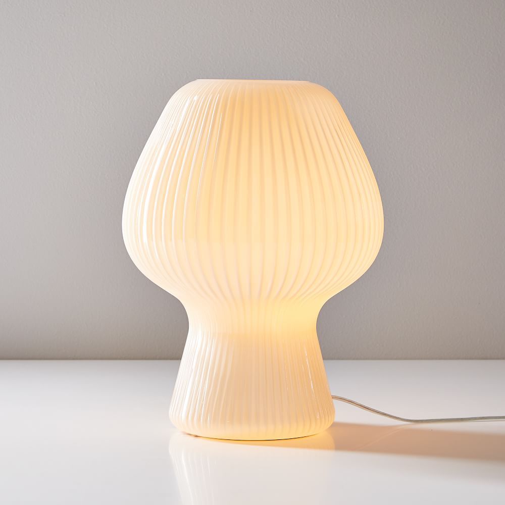 Ribbed Glass Accent Lamp | West Elm (US)