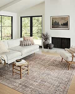 Amber Lewis x Loloi Georgie Collection GER-06 Bordeaux / Antique 2'3" x 3'9" Accent Rug | Amazon (US)