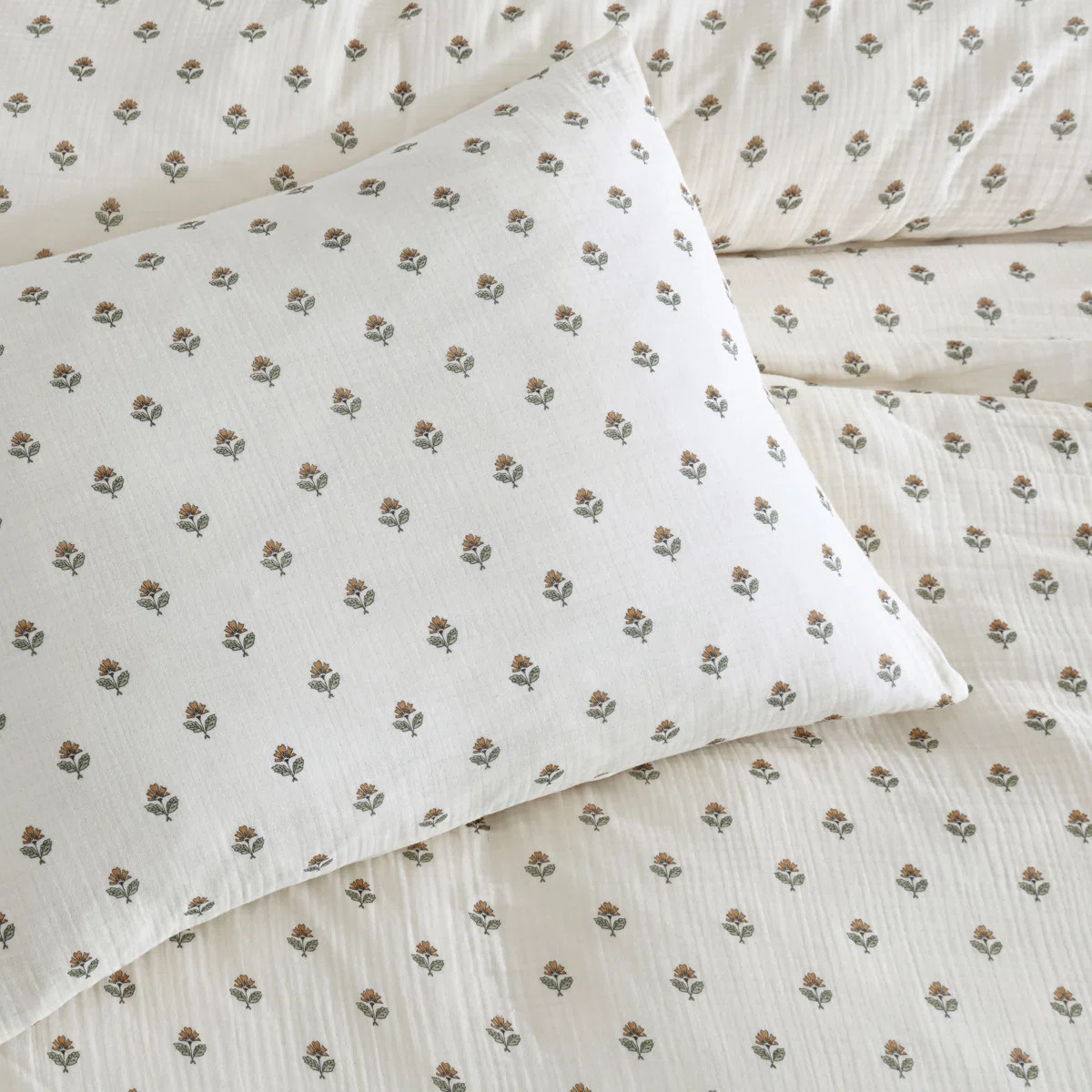 Block Print Gauze 100% Cotton 3 Piece Comforter Set | Wayfair North America