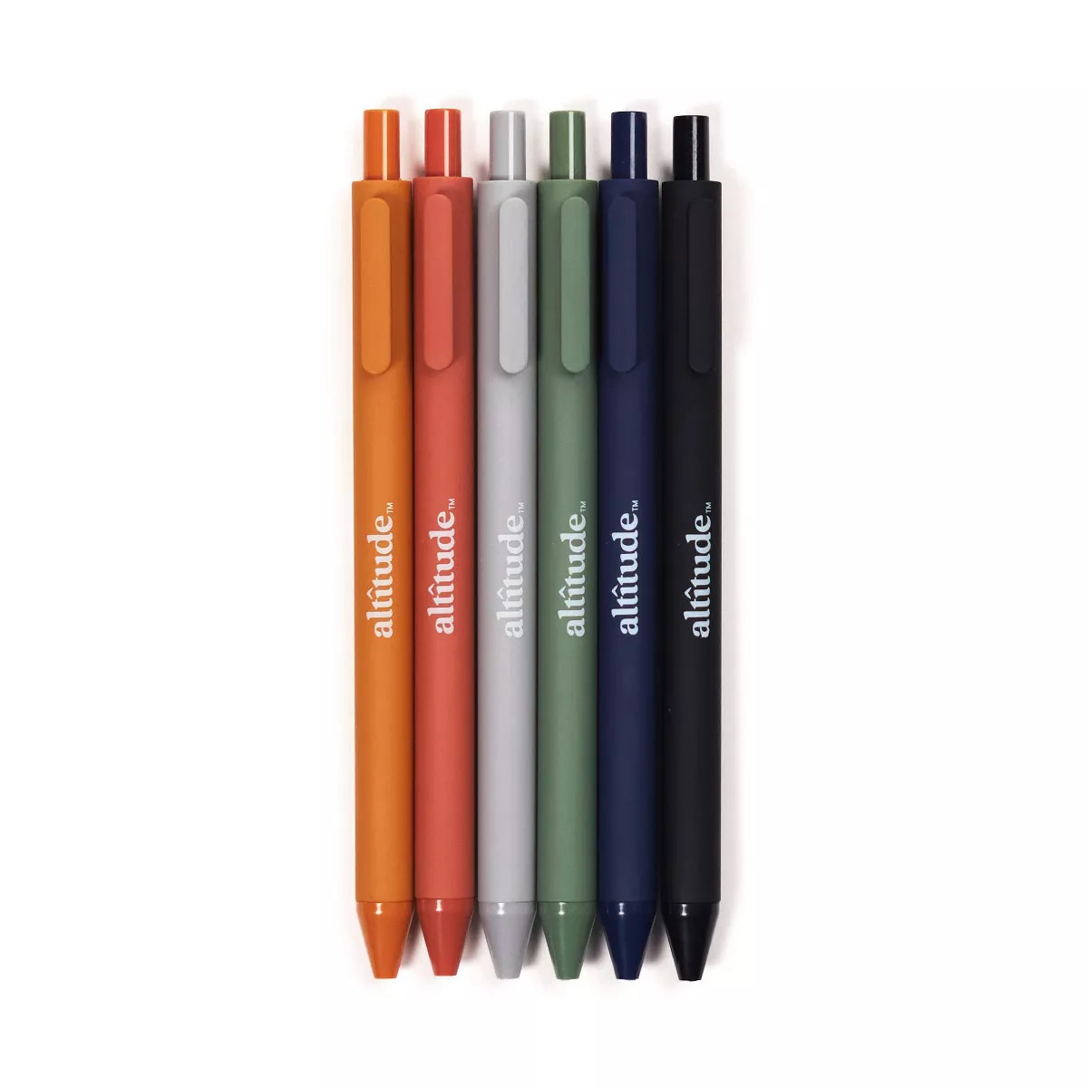 Altitude 6pk Retractable Ballpoint Pens 1.0mm Black Ink Terracotta | Target