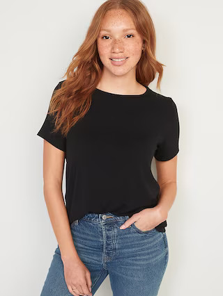 Luxe Crew-Neck T-Shirt for Women | Old Navy (US)