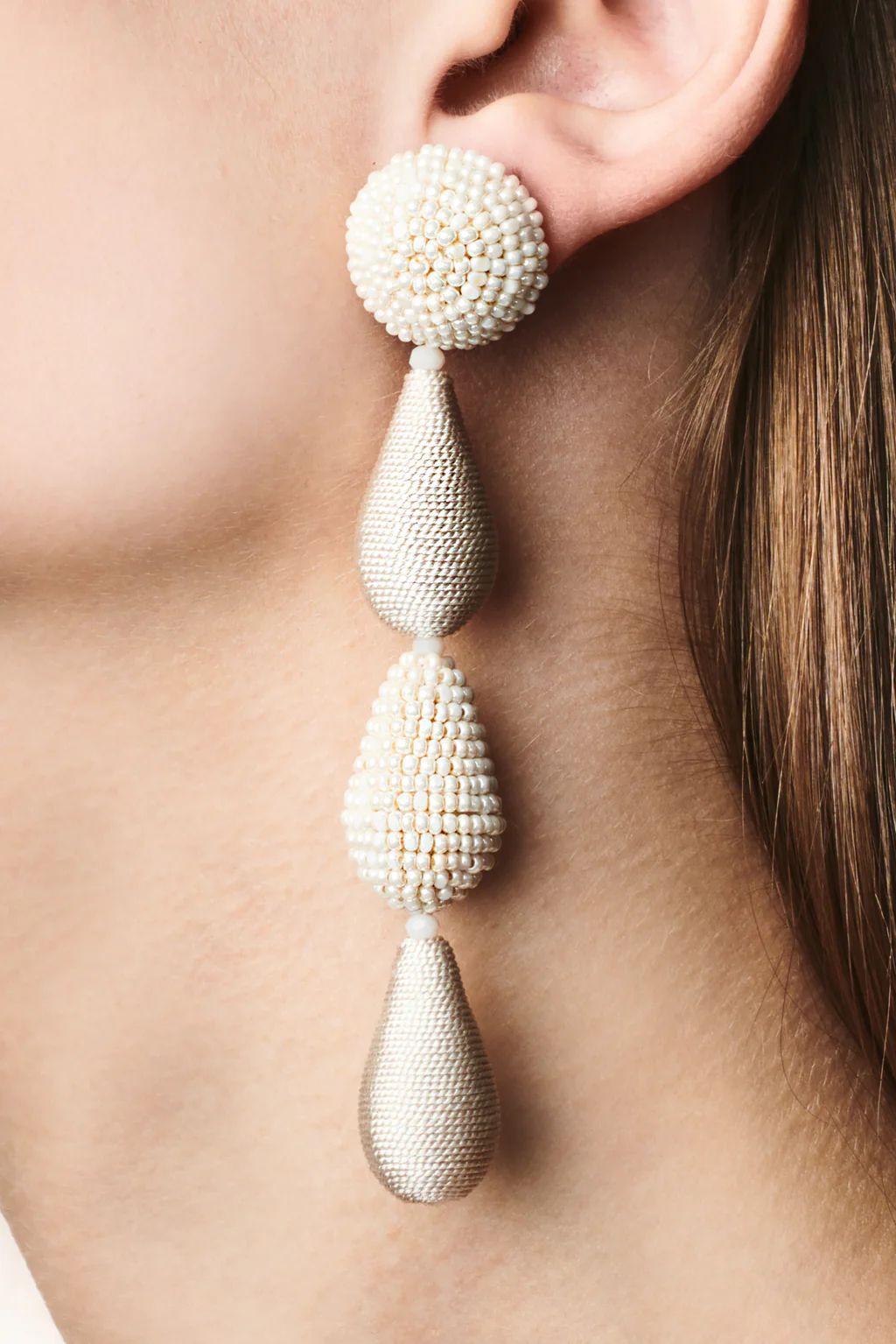 Tallulah Earrings - Smooth Beads / Thread | Sachin & Babi