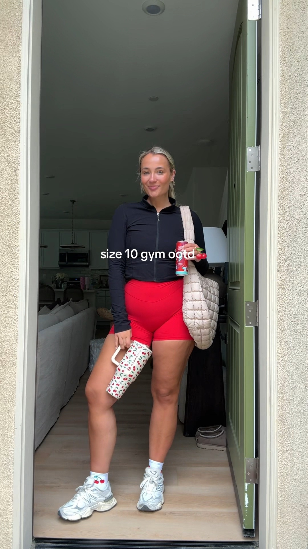 Buffbunny collection discount code AMY to save 😽🍒 wearing a large in bra and shorts — zip up is sold out 

#LTKMidsize #LTKShoeCrush #LTKActive