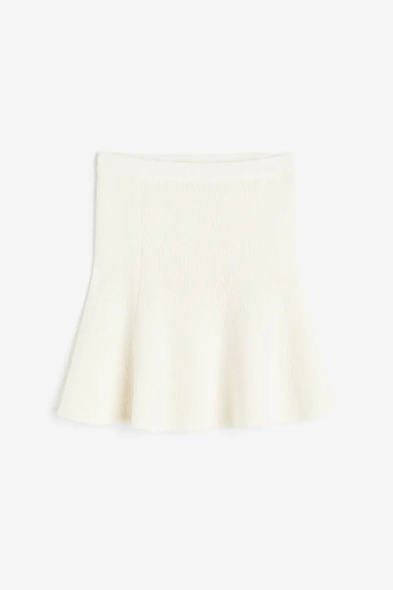 Knit Skirt - Cream - Ladies | H&M US | H&M (US + CA)