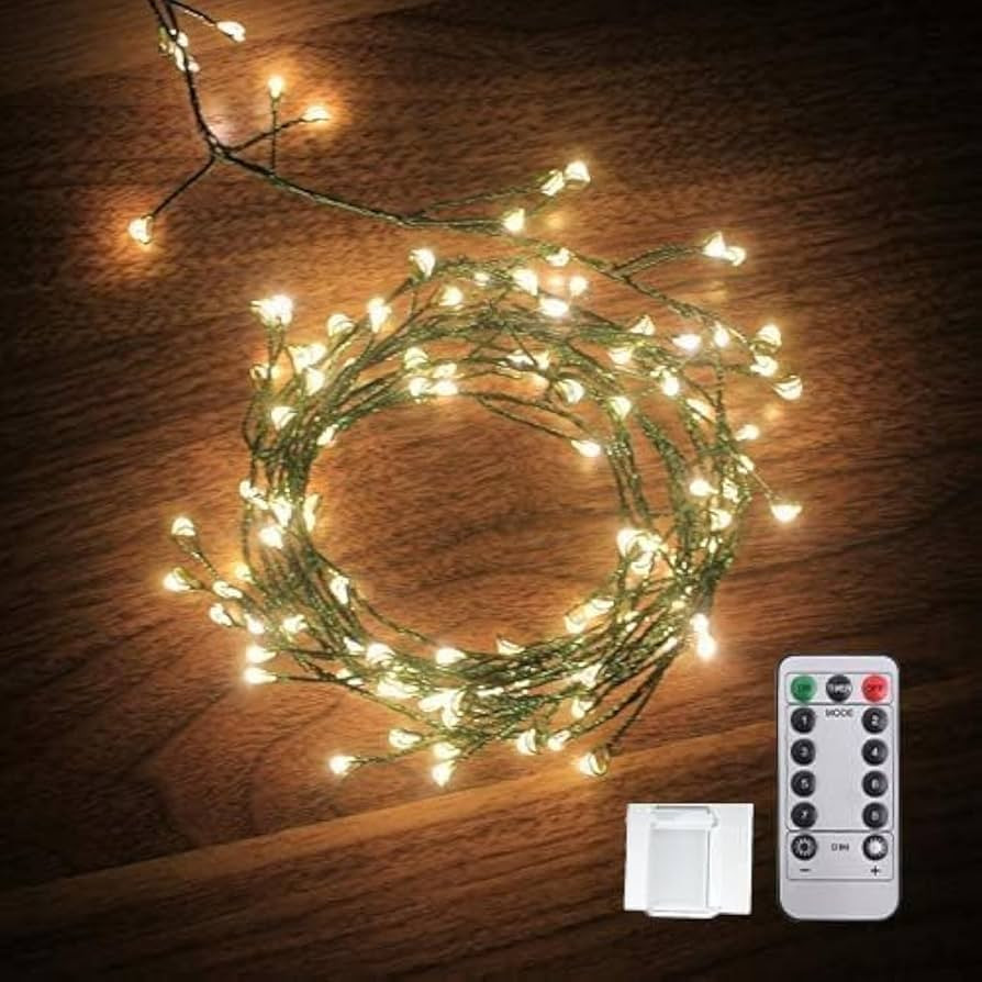 Dailyart 6feet 120 LED Starry Lights, Battery Operated Waterproof Dark Green Copper Wire Fairy Li... | Amazon (US)