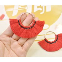2Pcs/4Pcs/6Pcs/10Pcs Fan Tassels On Brass Findings/Red Tassel/Earrings Pendants/Earring Tassel Charm | Etsy (US)