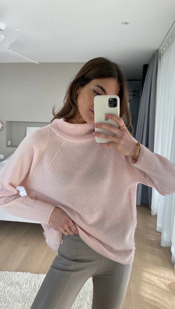 CIAN CASHMERE SWEATER - PALE PINK | Charli