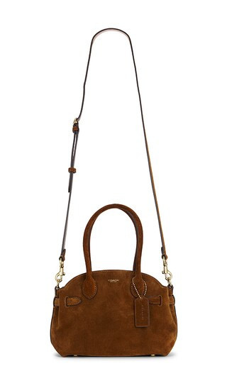 Coach Soft Suede Empire Carryall 21 in Brown. | Revolve Clothing (Global)