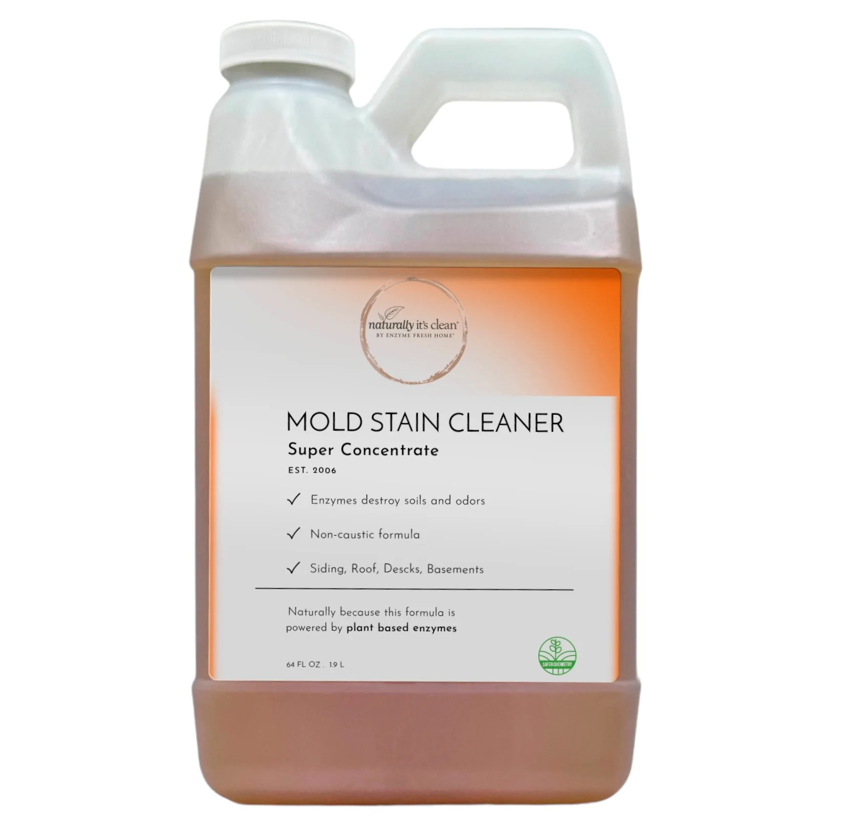 Enzyme-Based Mold Stain Cleaner Concentrate - 64 oz | Naturally It's Clean | Naturally It's Clean