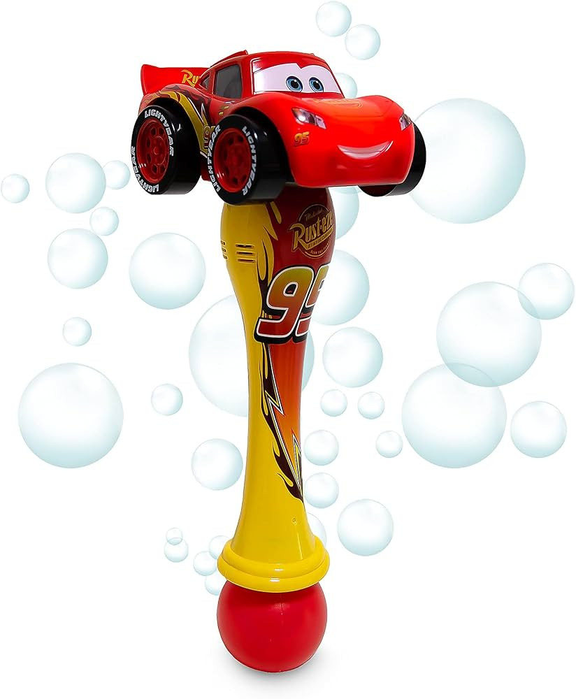 Disney Store Boy's Cars Lightning McQueen Light-Up Bubble Wand – Interactive LED Toy, Perfect f... | Amazon (US)