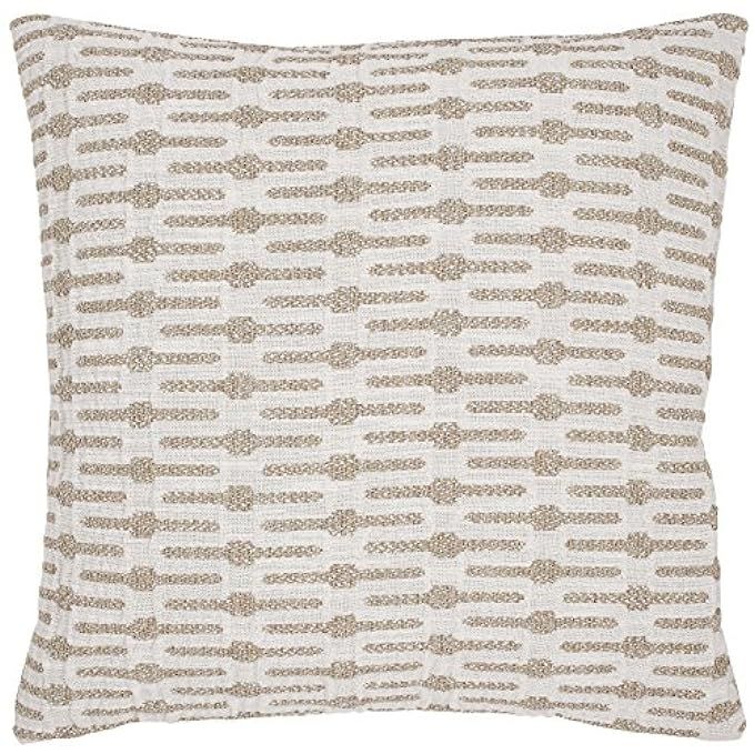 Stone & Beam Mid-Century Modern Geometric Throw Pillow, 20" x 20", Ivory | Amazon (US)