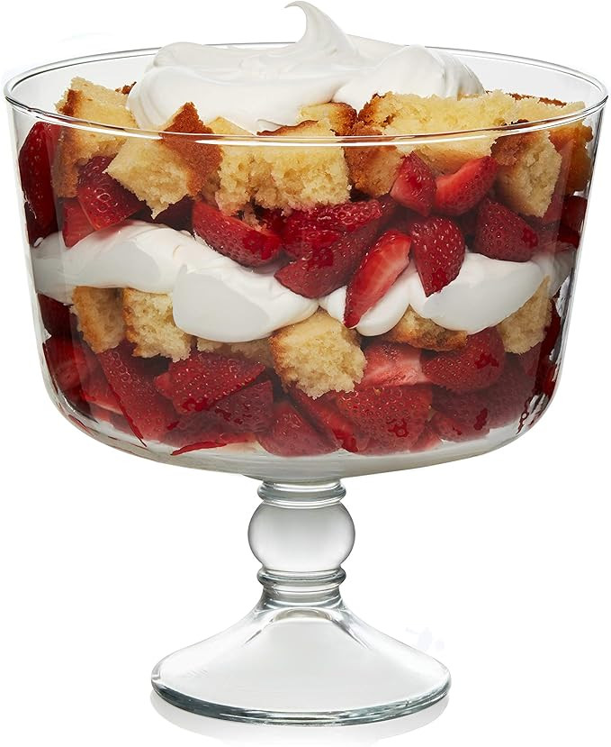 Libbey Selene Footed Glass Trifle Bowl, 9-inch | Amazon (US)