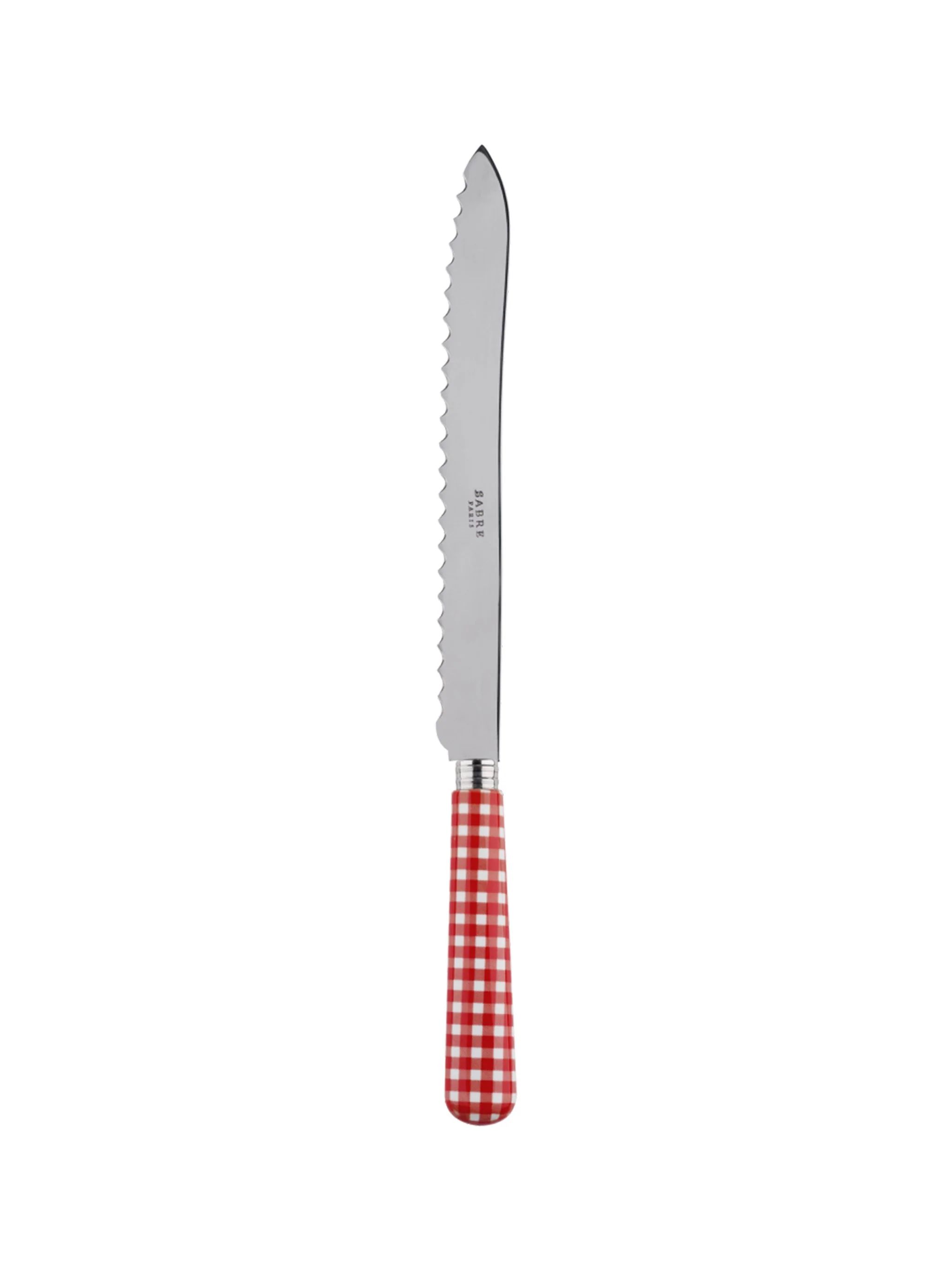 Sabre Paris Gingham Red Bread Knife | Weston Table