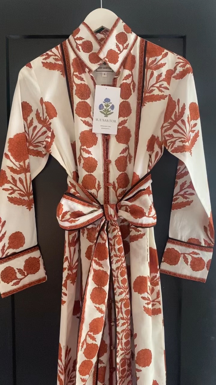 A closer look at the prettiest block print kaftan by @suesartor! ✨ #ad