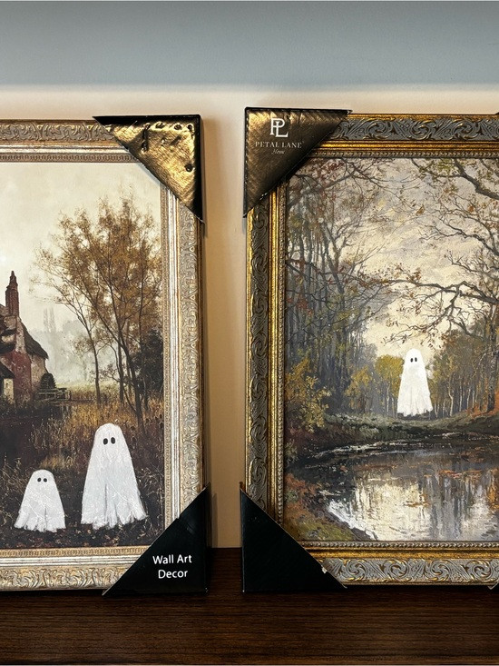Viral Petal Lane Framed Haunted Ghost wall art picture set of 2 | Poshmark