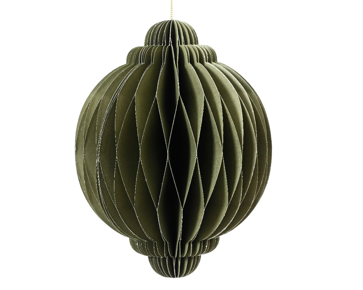 Medium Green Ball Paper Ornament | Gatehouse No.1