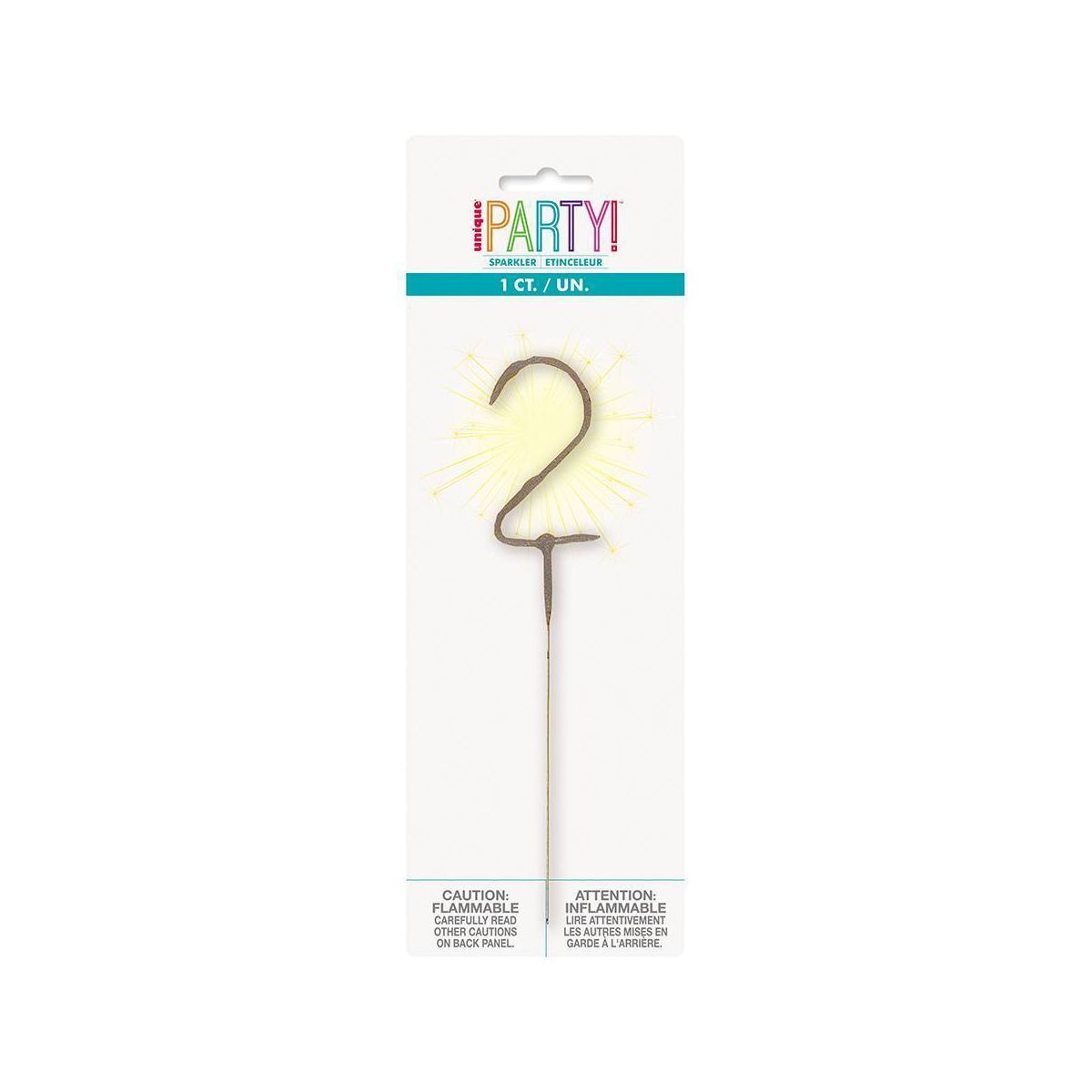 Number 2 Sparkler Flame Cake Candle | Target