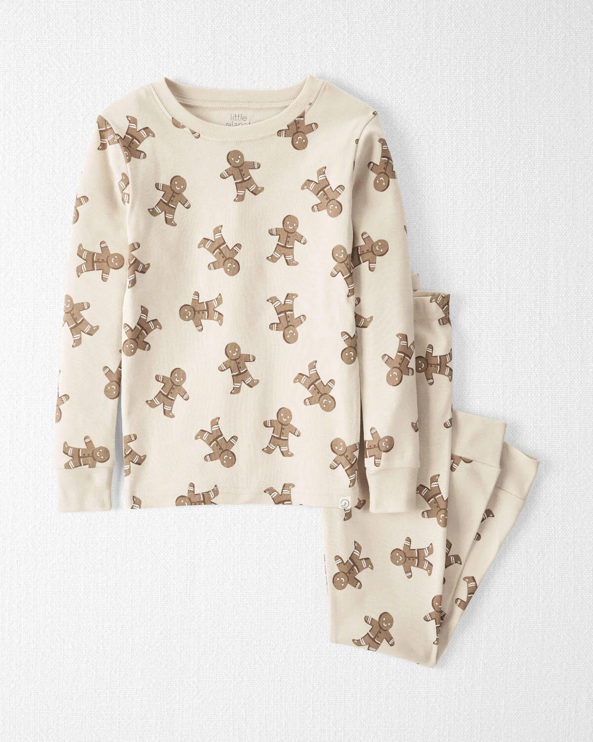 Kid Organic Cotton Pajamas Set in Gingerbread Man Print | Carter's Inc