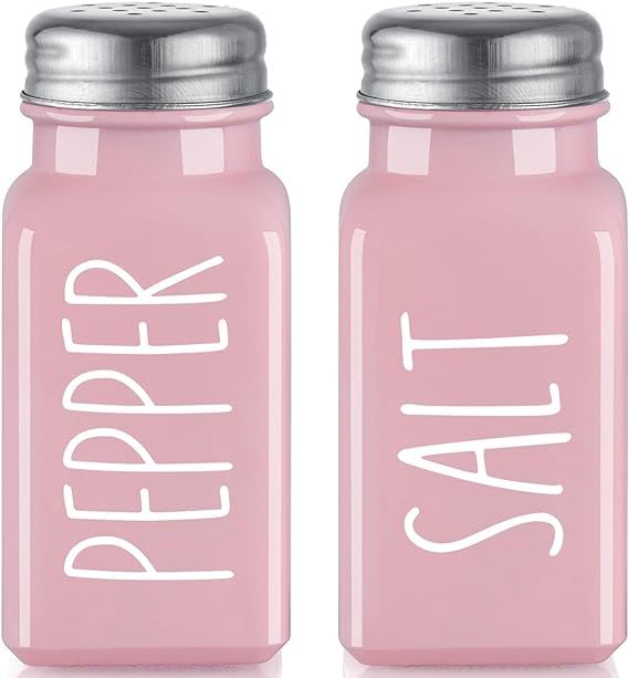 Pink Salt and Pepper Shakers Set - Pink Kitchen Decor and Accessories for Home Restaurants Weddin... | Amazon (US)