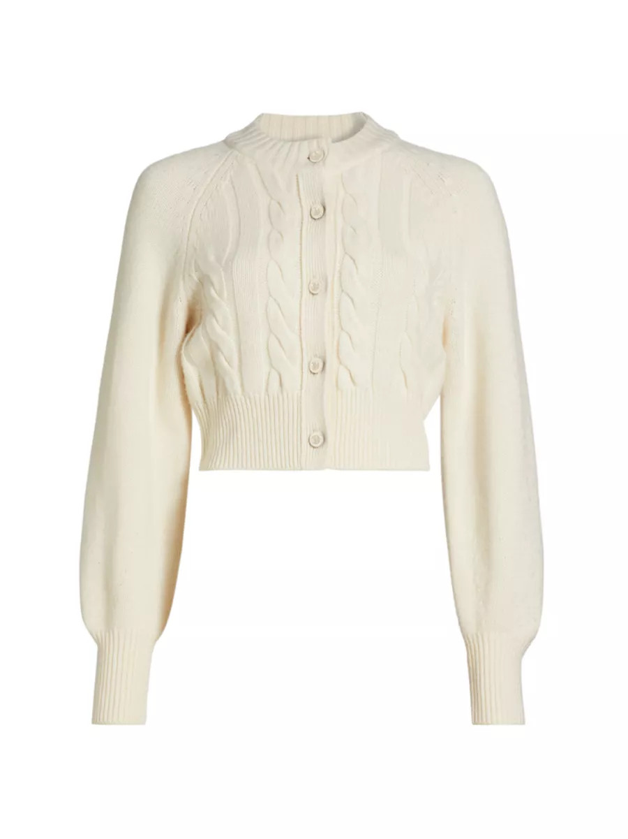 Rita Wool-Cashmere Crop Cardigan | Saks Fifth Avenue