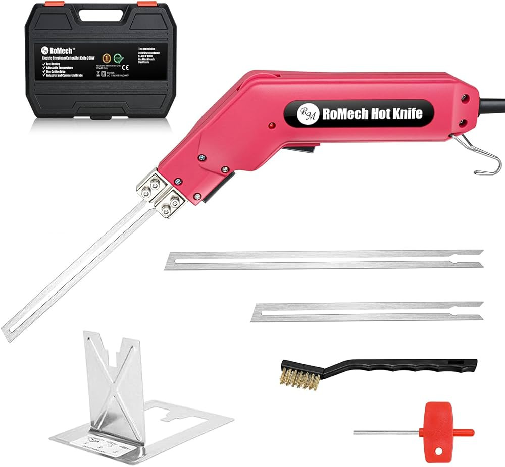 ROMECH Foam Cutter Pro Electric Hot Knife, 200W Styrofoam Cutting Tool Kit- with Heavy-duty Case ... | Amazon (US)