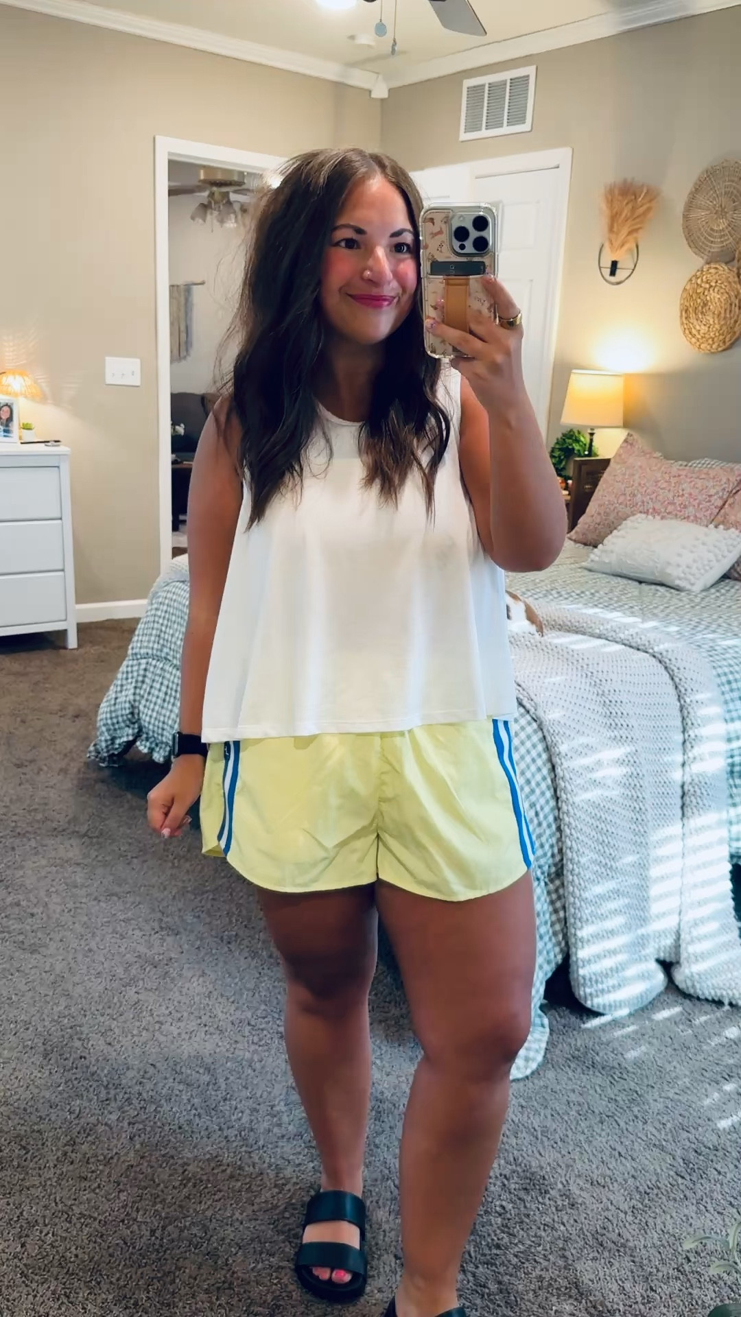 The brighter the better 💛 These Target summer shorts are such an easy way to add color to your everyday outfits—cute, comfy, and perfect for warm days ahead!

sandals: sold out, but linking similar options below!
shorts: fit true to size // wearing a large
tank: fits true to size (very loose & flowy fit) // wearing a large 

 #LTKootd #LTKMidsize