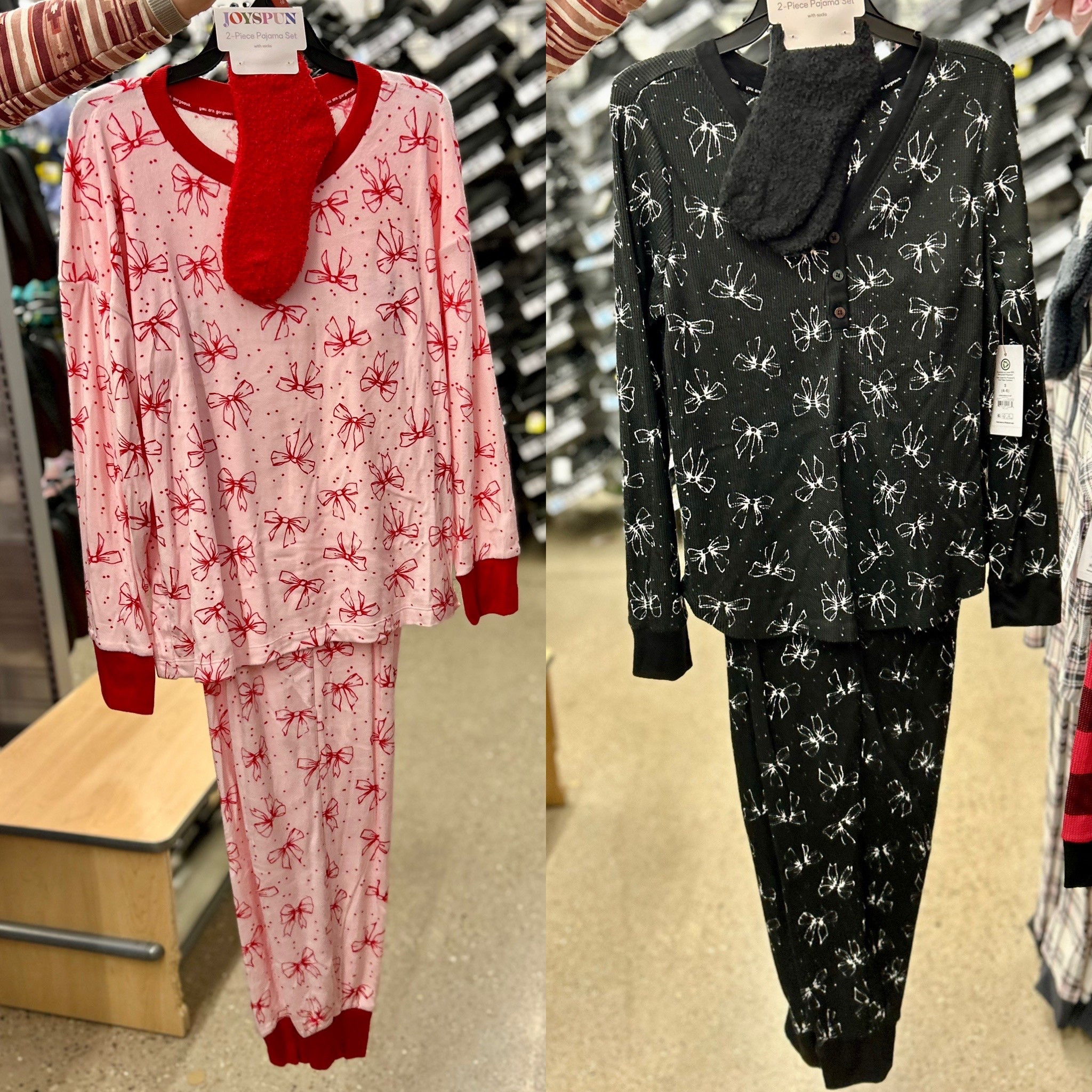 These new super soft pjs are so adorable and they come with matching fuzzy socks!! These will sell out online so grab fast! #ad 

#LTKGiftGuide #LTKHoliday #LTKSeasonal