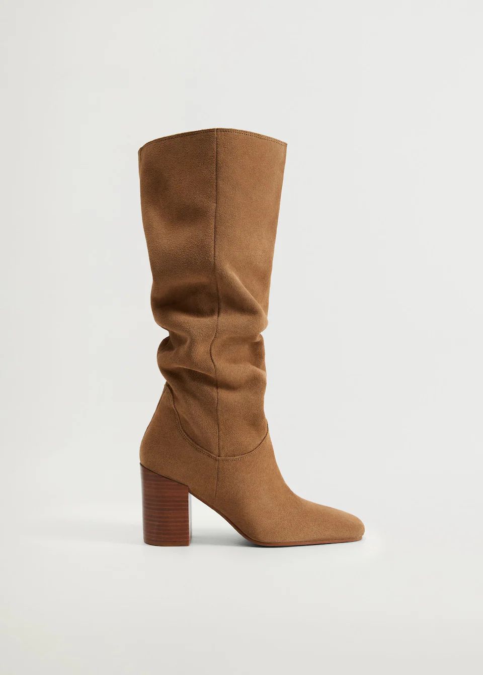 Leather boots with tall leg | MANGO (US)