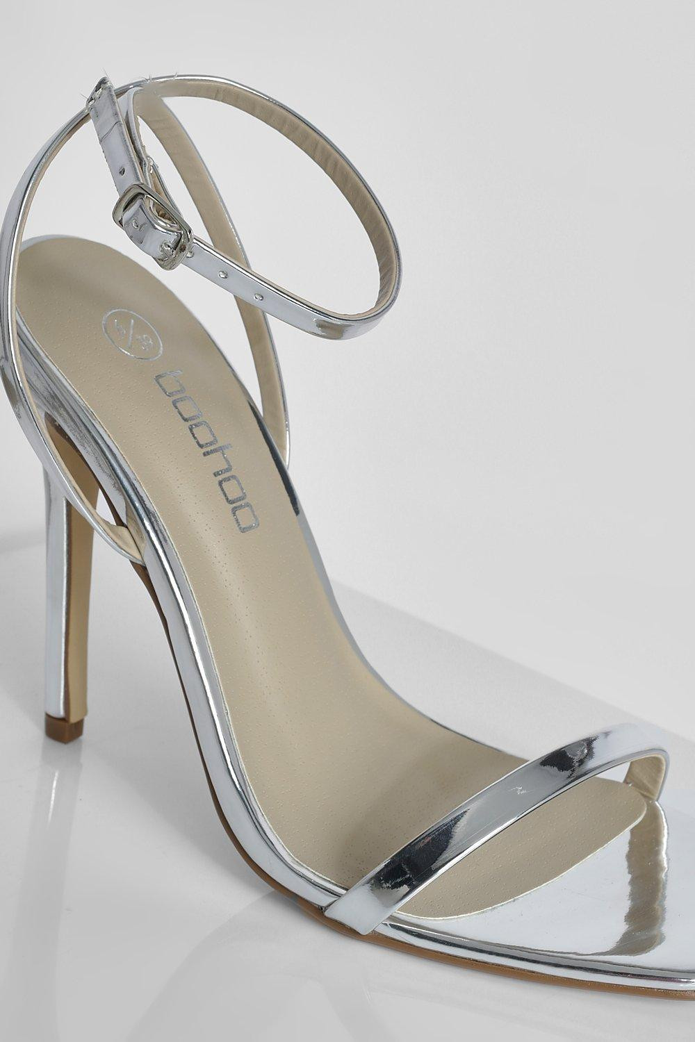 Metallic Barely There Stiletto Heel | Boohoo.com (US & CA)