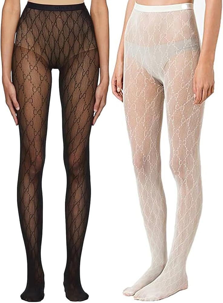 2 Pairs Fishnet Stockings Tights, Women Pantyhose, Sheer High, Waist Tights, Women's Sheer Tights... | Amazon (US)