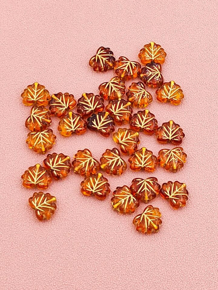 30 Peças/Conjunto Folha Design Miçanga Diy | SHEIN