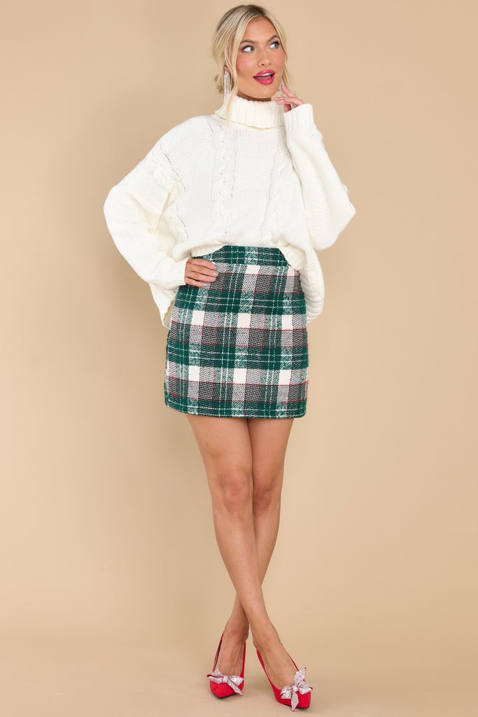 Mesmerized By Love Ivory Sweater | Red Dress 