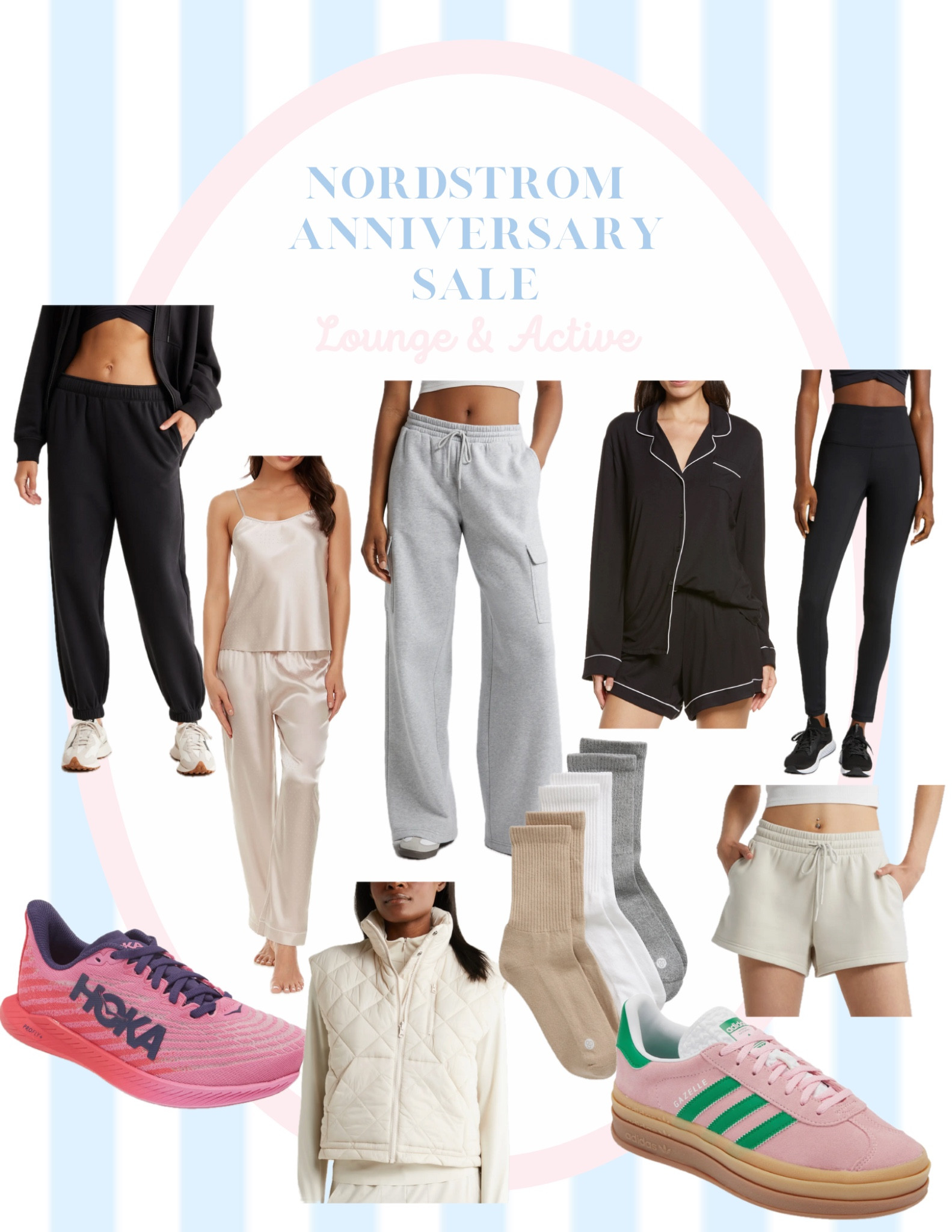 My Nordstrom Anniversary Sale lounge & active favorites!

Some highlights:
Obsessed with the color of these adidas Gazelles!

The satin pj set comes with 3 pieces - pants, shorts, & a camisole! The color mink is so chic.

Zella Live In High Waist Leggings are a top seller & super flattering on. Also work for petite people (I’m 5’3”). 

Love the color and shape of this puffer vest!

I own the long sleeve/long pants version of the Nordstrom Moonlight pjs, but I love this long sleeve/shorts set! So comfy!

#LTKActive #LTKxNSale #LTKSaleAlert