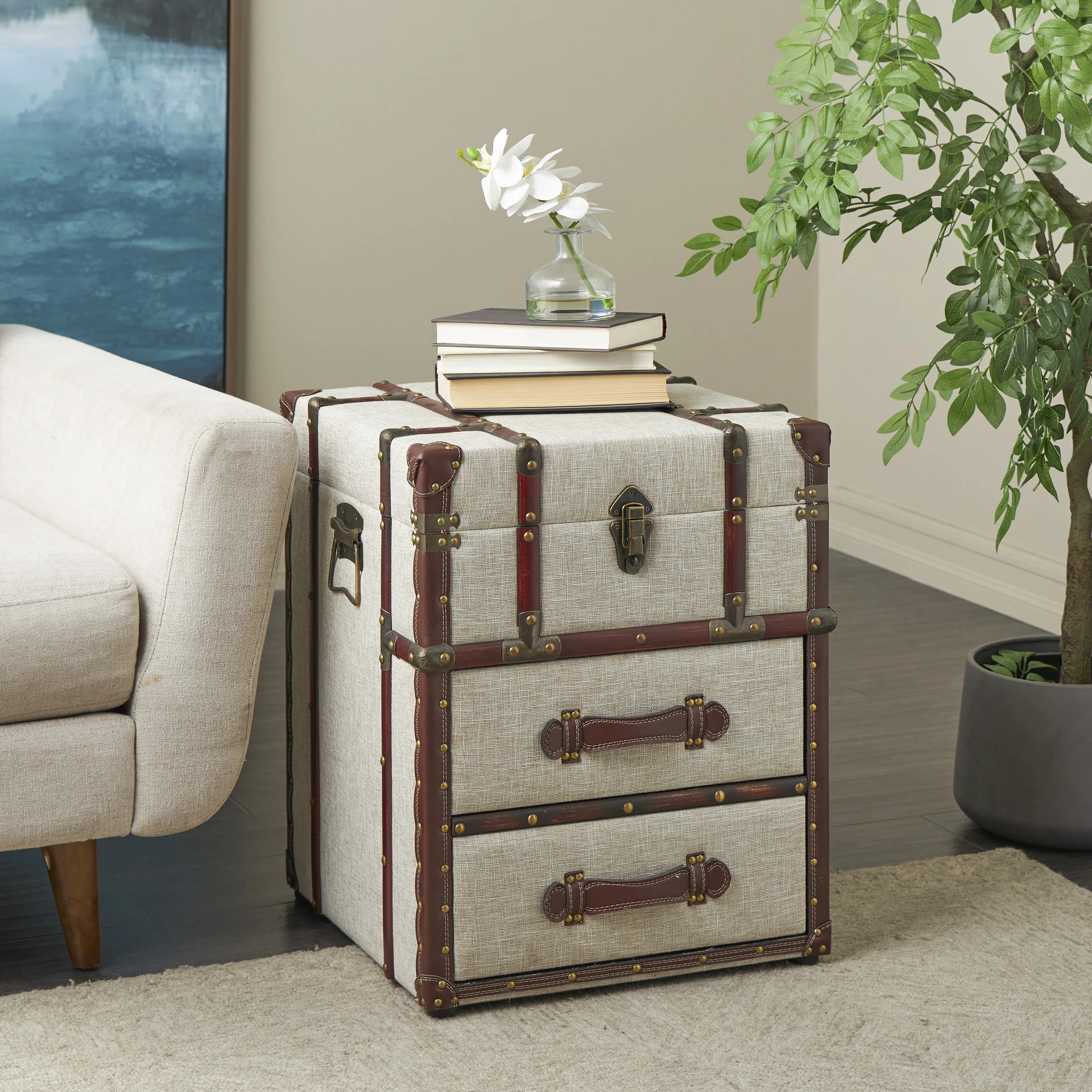 Amelyah Manufactured Wood Accent Trunk | Wayfair North America