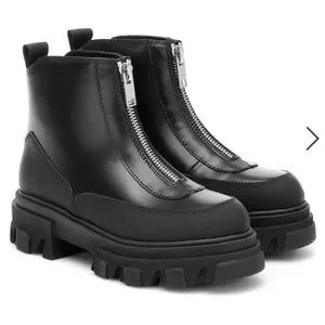 GANNI Black Polido Zipper Ankle Boot | Poshmark