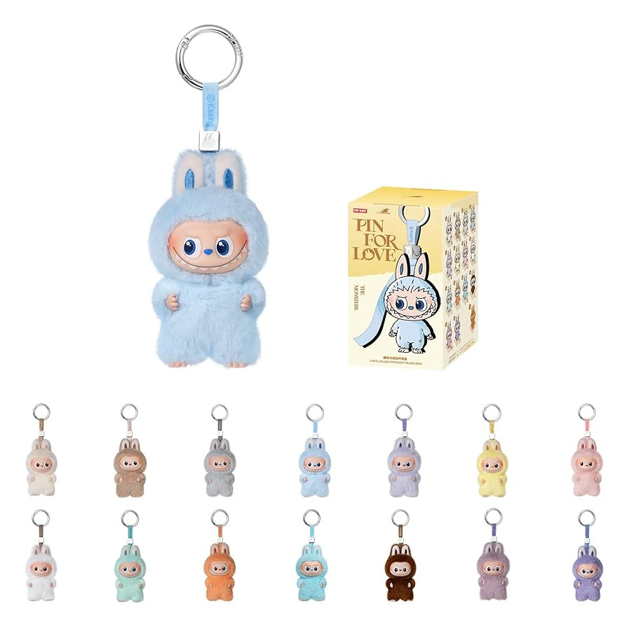 POP MART The Monster PIN for Love Series - Vinyl Plush Pendant Blind Box (A-M), Labubu Collectibl... | Amazon (US)