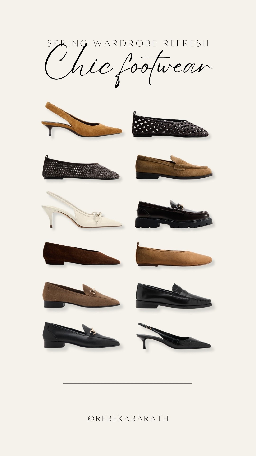 spring wardrobe refresh // chic footwear

spring shoes | transitional style | spring fashion | loafers | slingback heels | kitten heels

#LTKSeasonal #LTKWorkwear