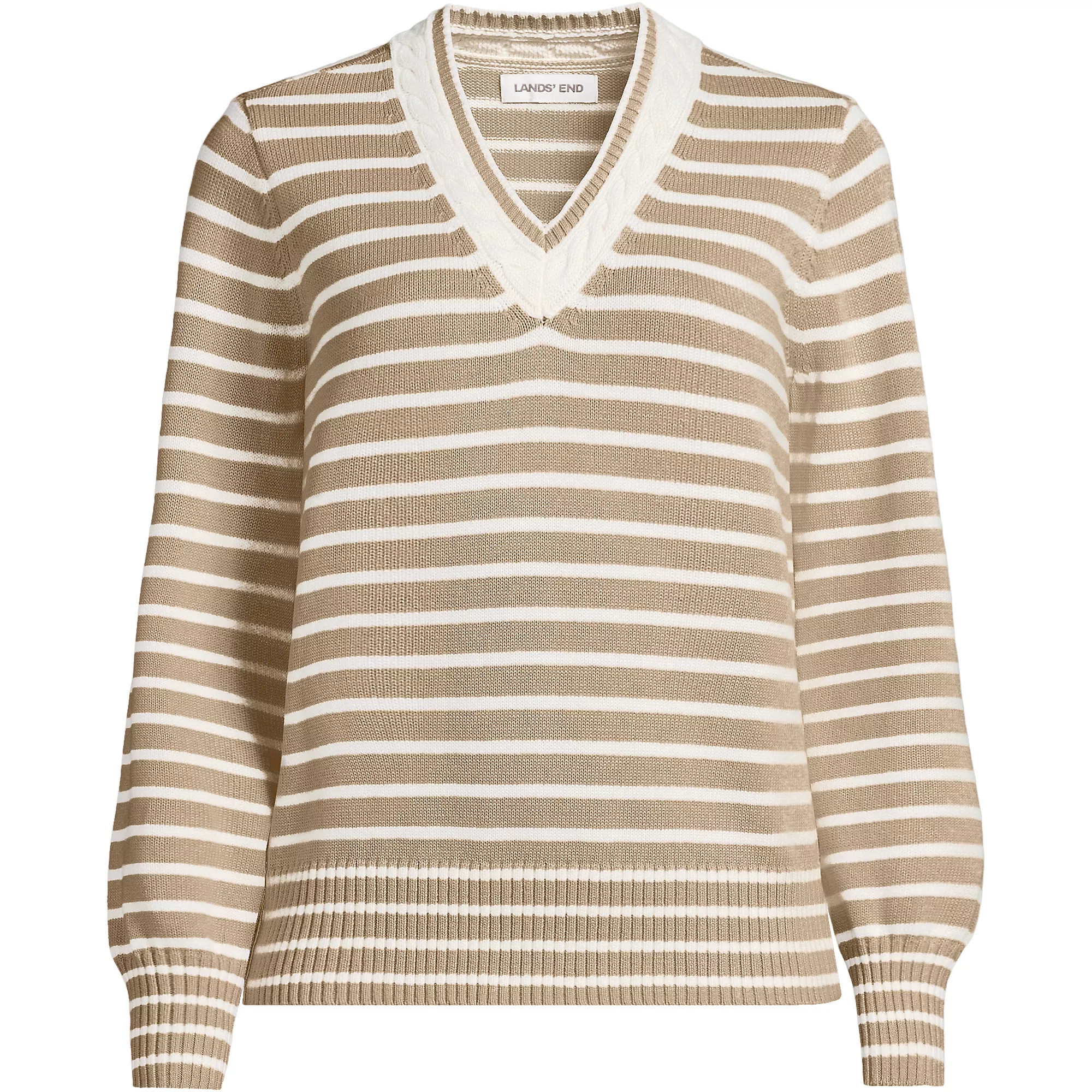 Women's Drifter Set in Sleeve Vneck Sweater | Lands' End (US)