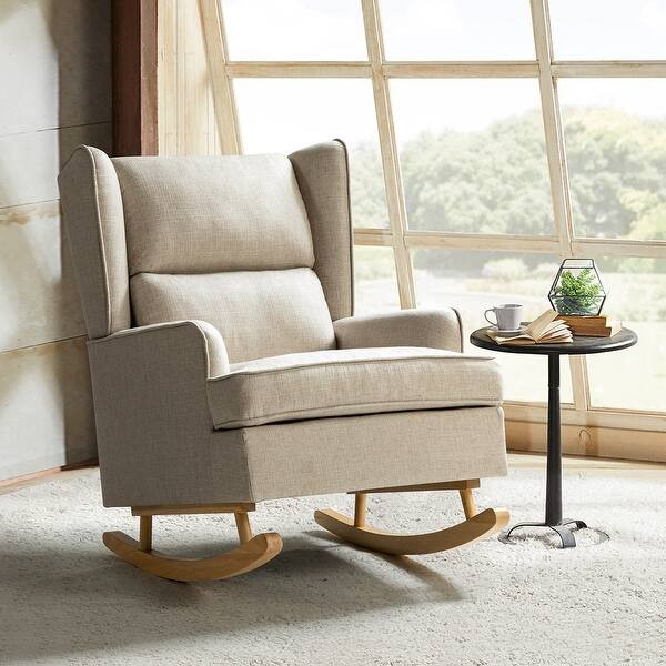 Antolin Modern Rocking Chair with Upholstery Removable Cushions by HULALA HOME - Overstock - 3447... | Bed Bath & Beyond