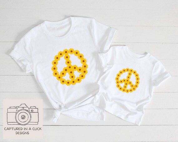 Peace Love and Sunflowers T-shirt | Sunflower Peace Shirt | Sunflower Tees | Flower Power Shirt |... | Etsy (US)