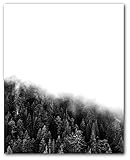 Forest Fog Print, Black and White Forest Art, 8 x 10 Inches, Unframed | Amazon (US)