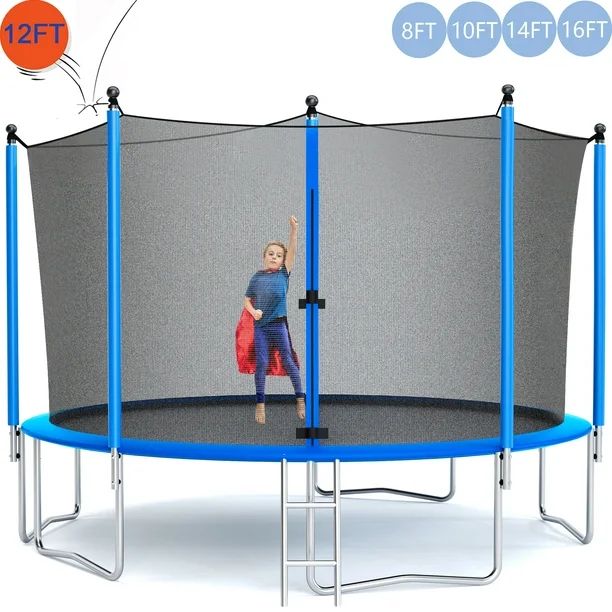Seizeen Trampoline for Kids 12 ft - All-Weather Trampoline W/ Thickened Enclosure Net & Spring Pa... | Walmart (US)