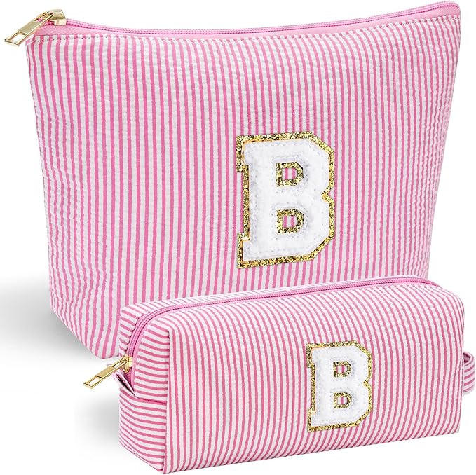 YOOLIFE Mothers Day Gifts for Mom - Initial Cute Pink Makeup Bag Pouch Gifts for Niece Sister Fri... | Amazon (US)