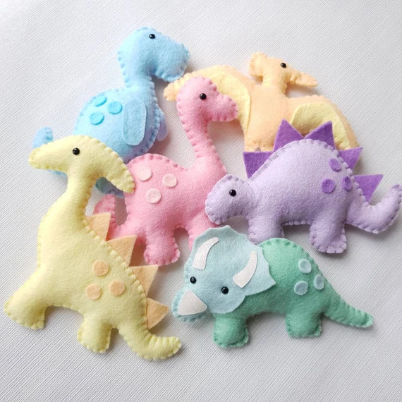 Pastel Rainbow Dinosaur Garland | Etsy | Etsy (US)